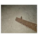 Antique Hand Saw with Wooden Handle, Just Under 5 Feet Long