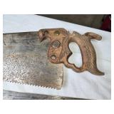 Set of 2 Vintage Hand Saws with Decorative Handles