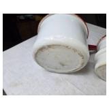 Vintage Enamel Cookware - Teapot and Two Saucepans