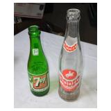 Collection of Vintage Soda Bottles with Coca-Cola Carrier