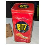 Vintage Collectible Items: Similac Powder Can, Cloverbloom Cheese Box, Limited Edition Ritz Cracker Tin