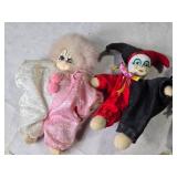 Collection of Vintage Clown Figures and Decoratives Including Plate