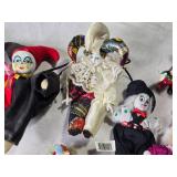 Collection of Vintage Clown Figures and Decoratives Including Plate
