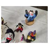 Collection of Vintage Clown Figures and Decoratives Including Plate