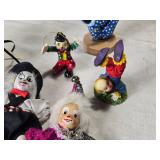 Collection of Vintage Clown Figures and Decoratives Including Plate