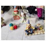 Collection of Vintage Clown Figures and Decoratives Including Plate