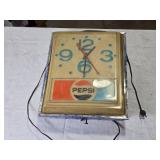 Vintage Pepsi Wall Clock - 13" x 16" with Minor Cosmetic Imperfections