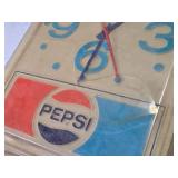 Vintage Pepsi Wall Clock - 13" x 16" with Minor Cosmetic Imperfections