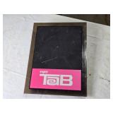 Vintage Tab Soda Sign Display Stand 16" x 12"