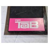 Vintage Tab Soda Sign Display Stand 16" x 12"