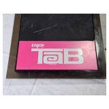 Vintage Tab Soda Sign Display Stand 16" x 12"