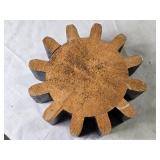 Vintage Wooden Gear Mold - 10 Inches