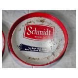 Set of 2 Vintage Schmidt Beer Trays