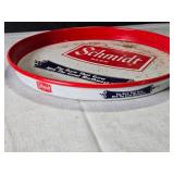Set of 2 Vintage Schmidt Beer Trays