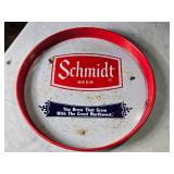 Set of 2 Vintage Schmidt Beer Trays