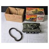 Vintage Marx Battery Operated Cap Firing Tank with Original Box