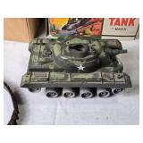 Vintage Marx Battery Operated Cap Firing Tank with Original Box