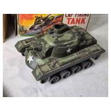 Vintage Marx Battery Operated Cap Firing Tank with Original Box