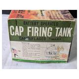 Vintage Marx Battery Operated Cap Firing Tank with Original Box