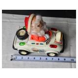 Vintage Santa Claus Toy Car - 1984