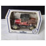 Ertl 1918 Runabout Barrel Bank - Die-Cast Metal with Wood Detail