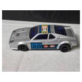 Vintage BMW Race Car Toy - Silver with Colors #28 - Plastic
