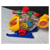 Vintage Fisher-Price Toy Fire Engine and a Toy Helicopter