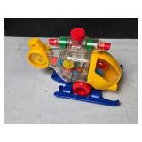 Vintage Fisher-Price Toy Fire Engine and a Toy Helicopter