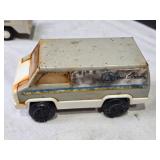 Lot of 3 Vintage Tonka Trucks - Bell System Utility Truck, Van, and Yellow Pickup