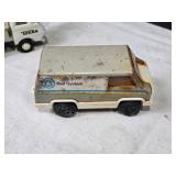 Lot of 3 Vintage Tonka Trucks - Bell System Utility Truck, Van, and Yellow Pickup