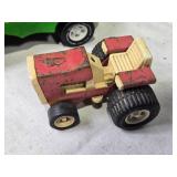 Tonka Green Sports Car and Red Tractor