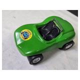 Tonka Green Sports Car and Red Tractor