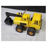 Vintage Buddy L Yellow Toy Excavator Truck with Movable Arm