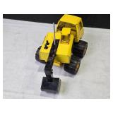 Vintage Buddy L Yellow Toy Excavator Truck with Movable Arm