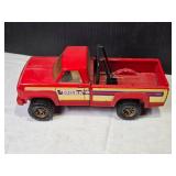 Vintage Tonka Toy Truck - Red Pickup with Gold Rims