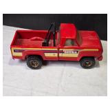 Vintage Tonka Toy Truck - Red Pickup with Gold Rims