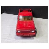 Vintage Tonka Toy Truck - Red Pickup with Gold Rims