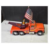Vintage Nylint Tow Truck with Flag and Working Features