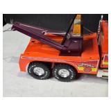 Vintage Nylint Tow Truck with Flag and Working Features