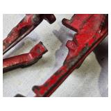 Vintage Red Toy Farm Equipment Collection - 5 Pieces