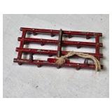 Vintage Red Toy Farm Equipment Collection - 5 Pieces