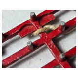 Vintage Red Toy Farm Equipment Collection - 5 Pieces