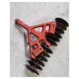 Vintage Red Toy Farm Equipment Collection - 5 Pieces