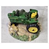 John Deere 4020 Tractor Figurine with Base