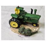 John Deere 4020 Tractor Figurine with Base