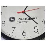 John Deere Credit Wall Clock with Black Frame - 11.5 inches