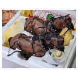 Foxfire Farm Cold Cast Porcelain Team and Driver with John Deere Sulky Rake