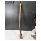 Antique Toy Cap Gun Parris Musket with Wooden Stock and Metal Lock