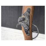 Antique Toy Cap Gun Parris Musket with Wooden Stock and Metal Lock