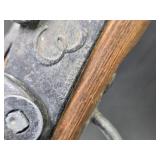 Antique Toy Cap Gun Parris Musket with Wooden Stock and Metal Lock